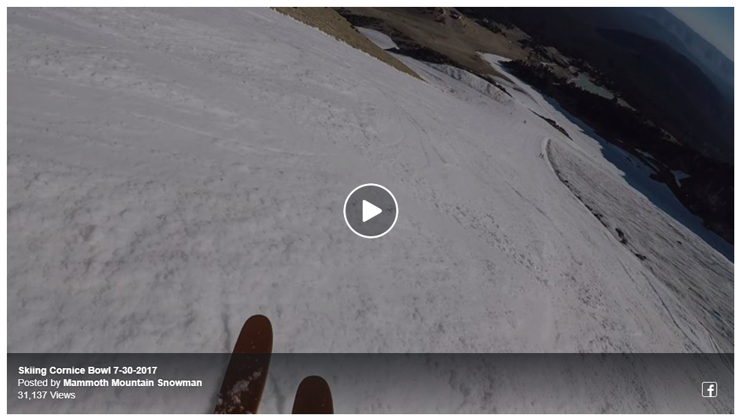 Video Skiing Cornice Bowl In The Middle Of Summer 2017