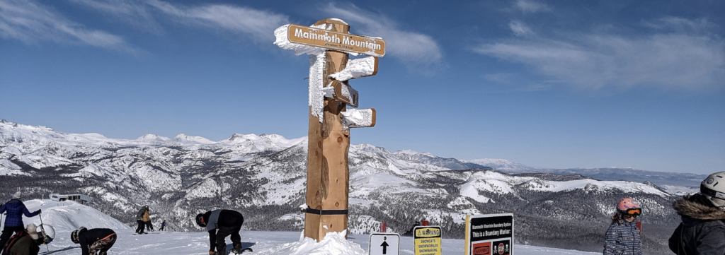 The Mammoth Mountain Sign at 11,000 Feet