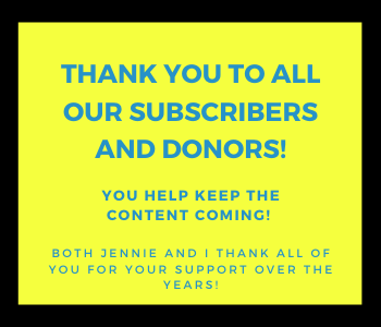 Thank you to all our Subscribers and Donors!