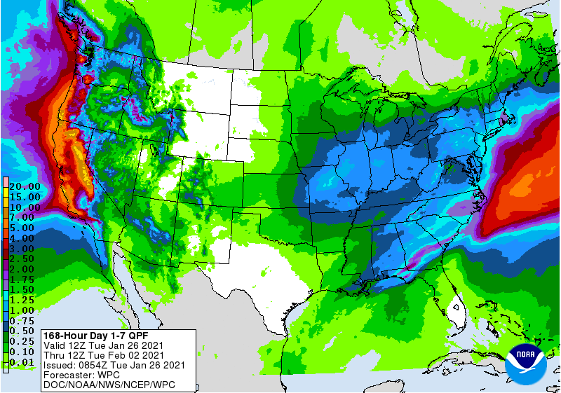 7 Day QPF Outlook for the USA