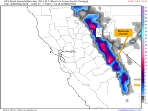 Read more about the article 11-15 Mammoth Mountain & Eastern Sierra Recreational Weather Forecast