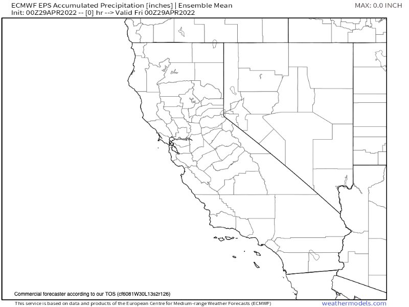 14-km EPS USA California Total Precipitation