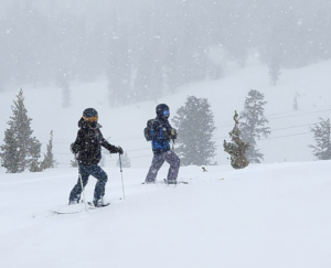 3-21-23 - It's Snowing out on Mammoth Mountain - Photo from Snow Reporter Kurt