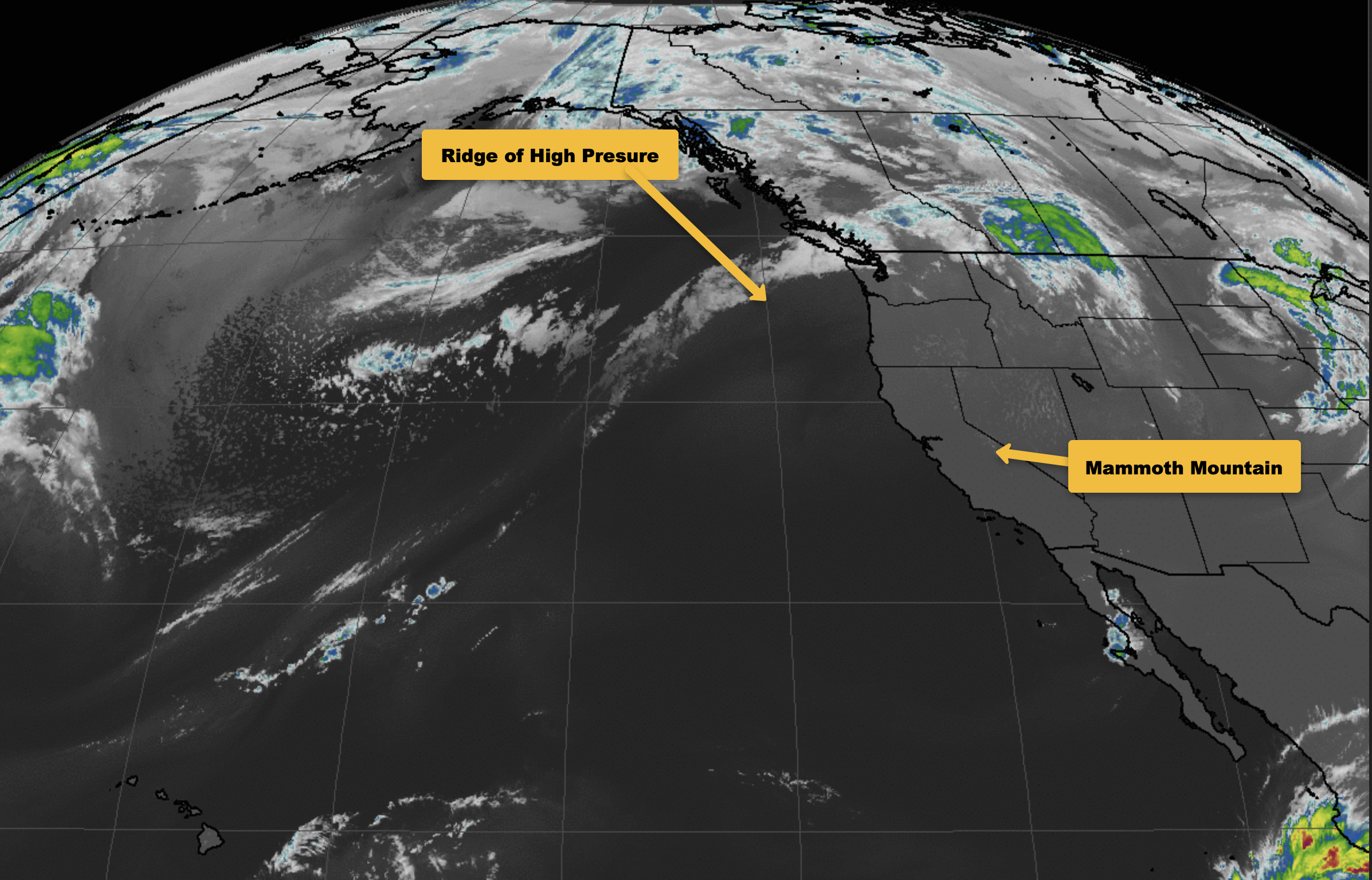 Wednesday Morning Satellite View - Mammoth Weather Image