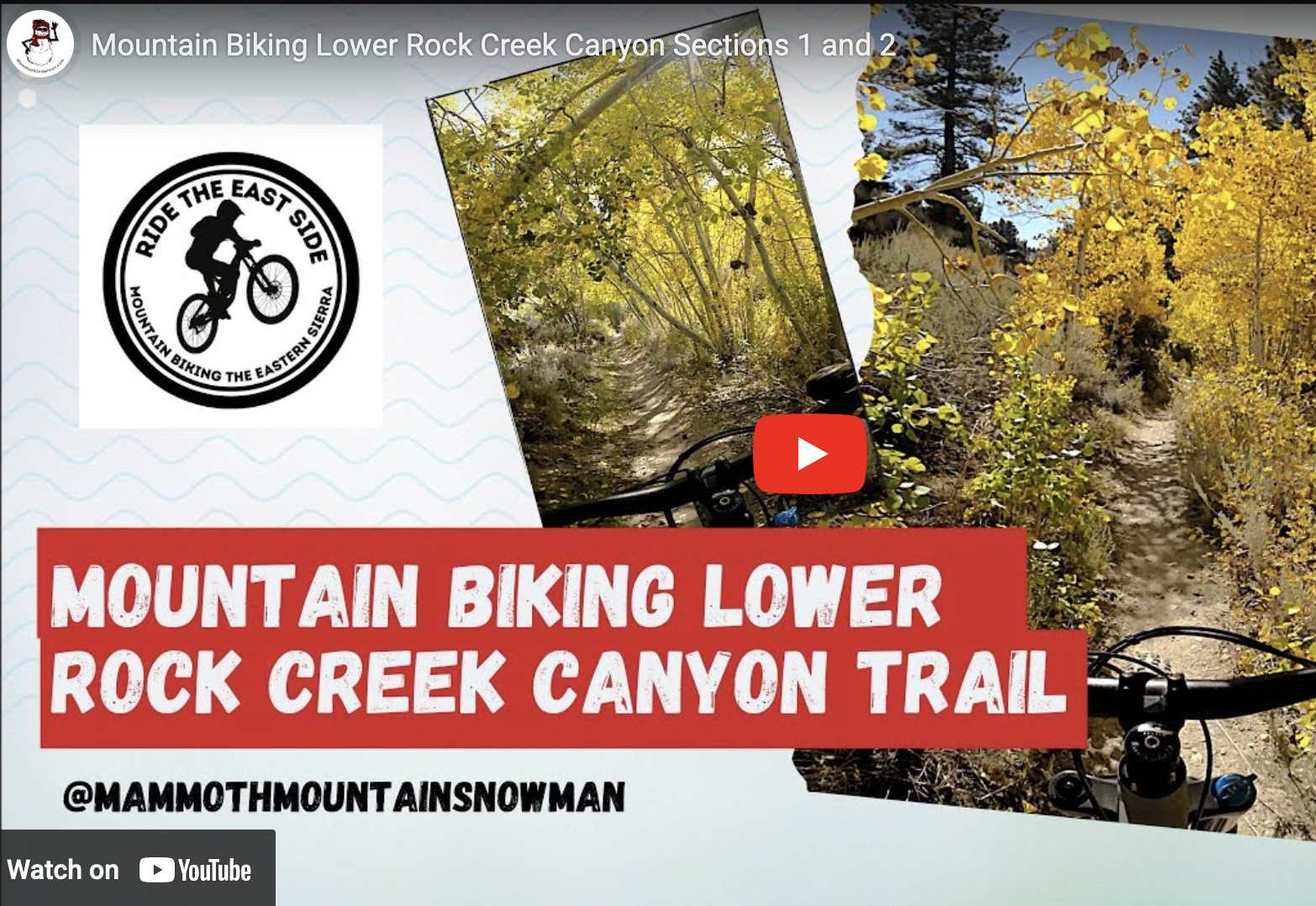 Read more about the article Mountain Biking Lower Rock Creek Canyon in Fall Colors