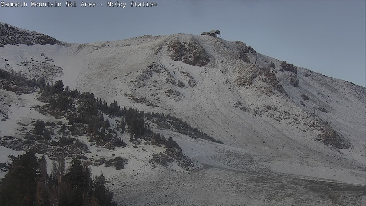 10-1-23 - There was a second dusting of snow last night on Mammoth Mountain.