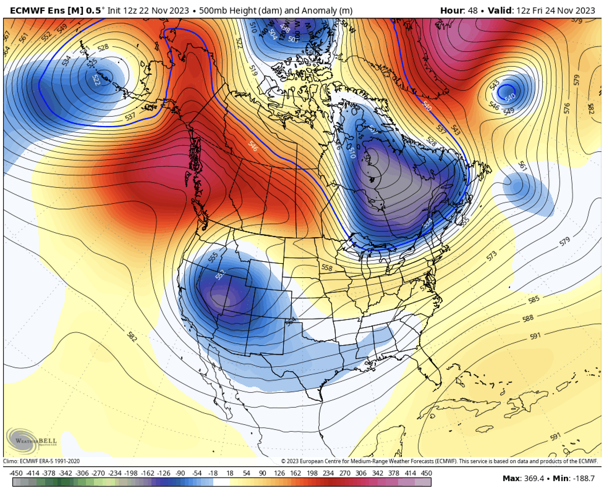 By Friday there is a Low in the Great Basin - Mammoth Weather Image