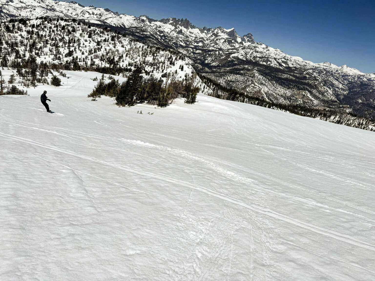 Spring Skiing on the Back Side of Mammoth Mountain